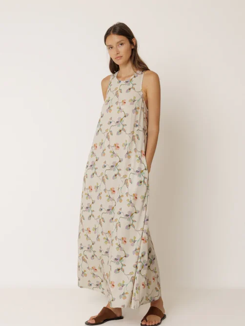 indi and cold crossback dress beige sketchshop