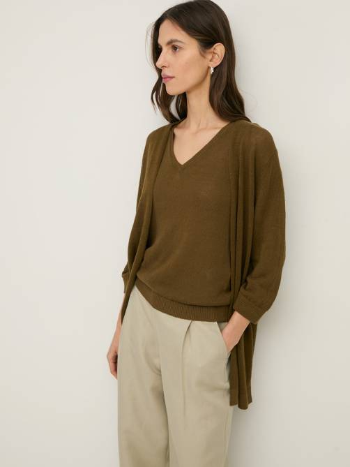 yerse linen cardigan with french sleeves sketchshop