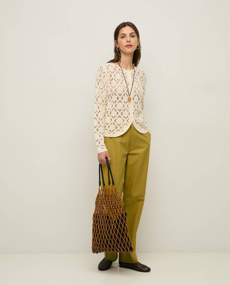 yerse pleated tailored trousers olive sketchshop