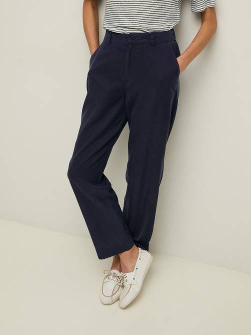 yerse straight tencel trousers blue sketchshop