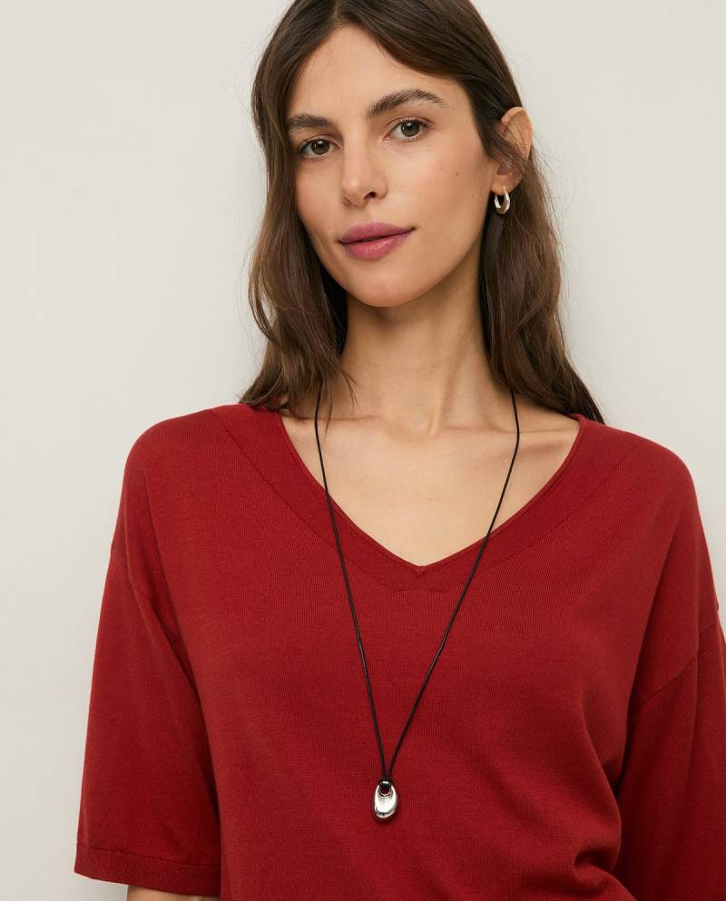 yerse short sleeve vneck sweater red sketchshop