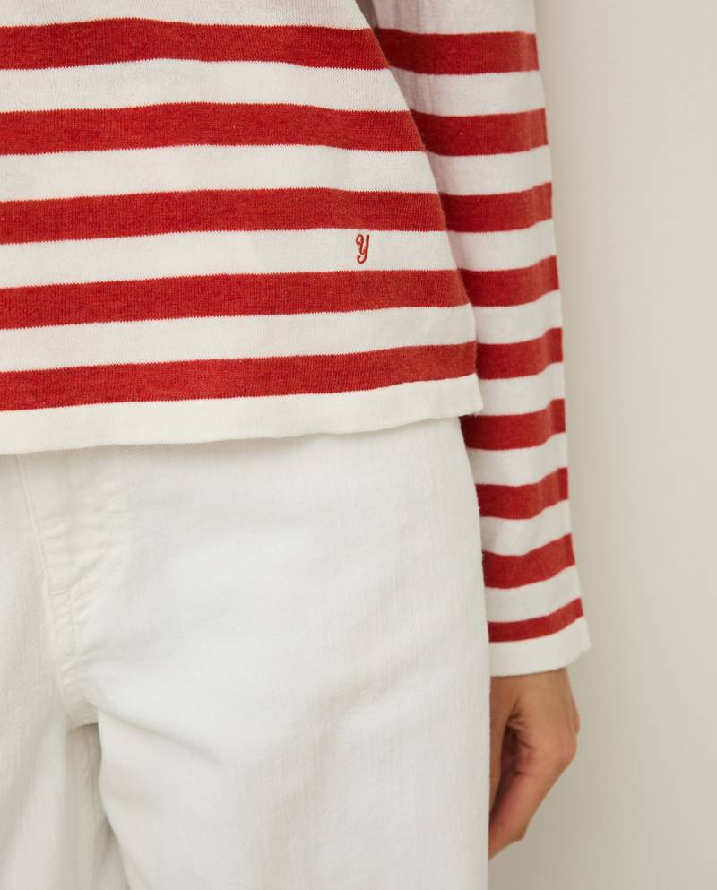 yerse cotton sweater stripes red sketchshop