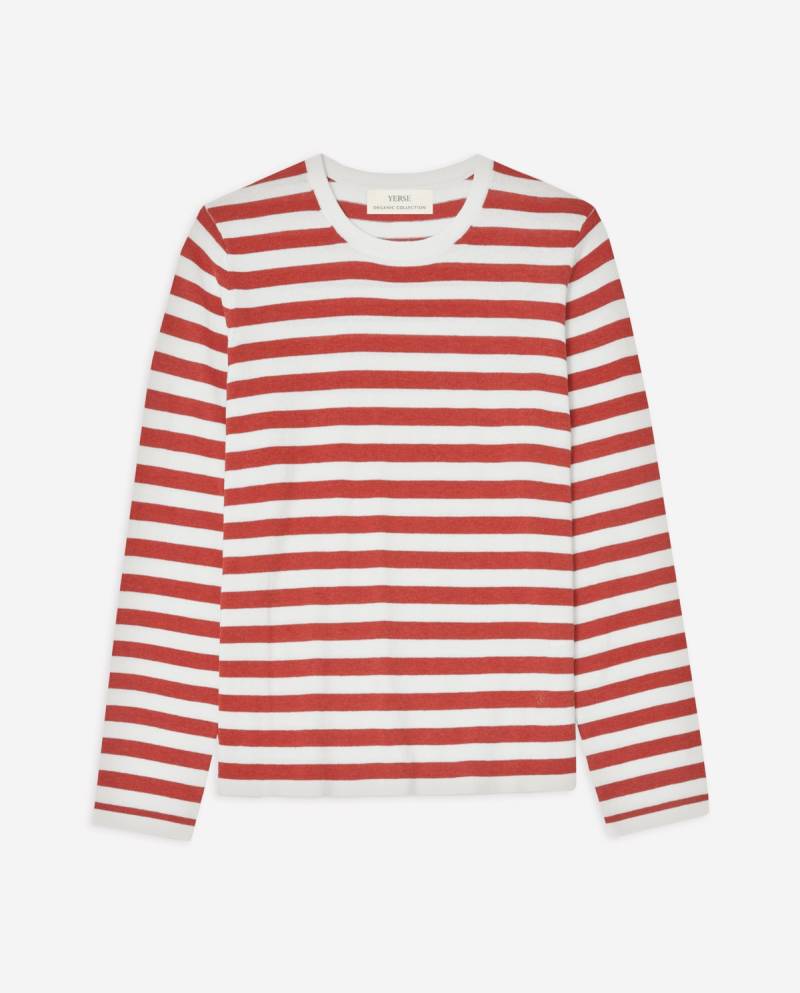 yerse cotton sweater stripes red sketchshop