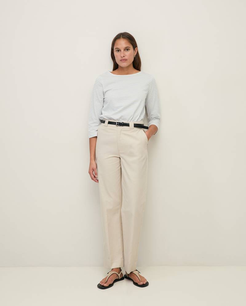 yerse pleated tailored trousers ecru sketchshop