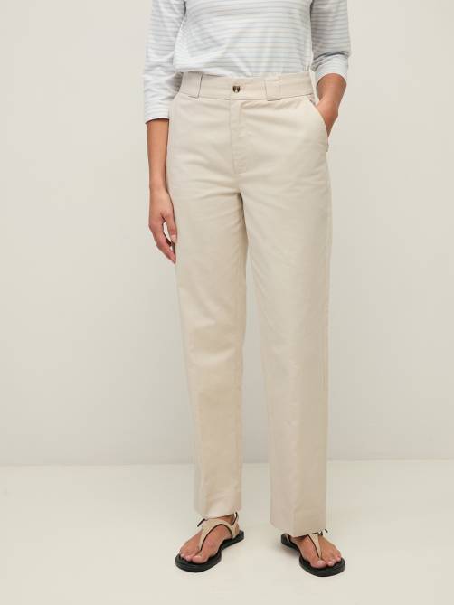 yerse pleated tailored trousers ecru sketchshop
