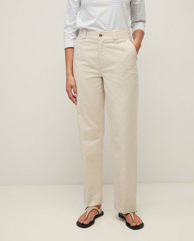 yerse pleated tailored trousers ecru sketchshop