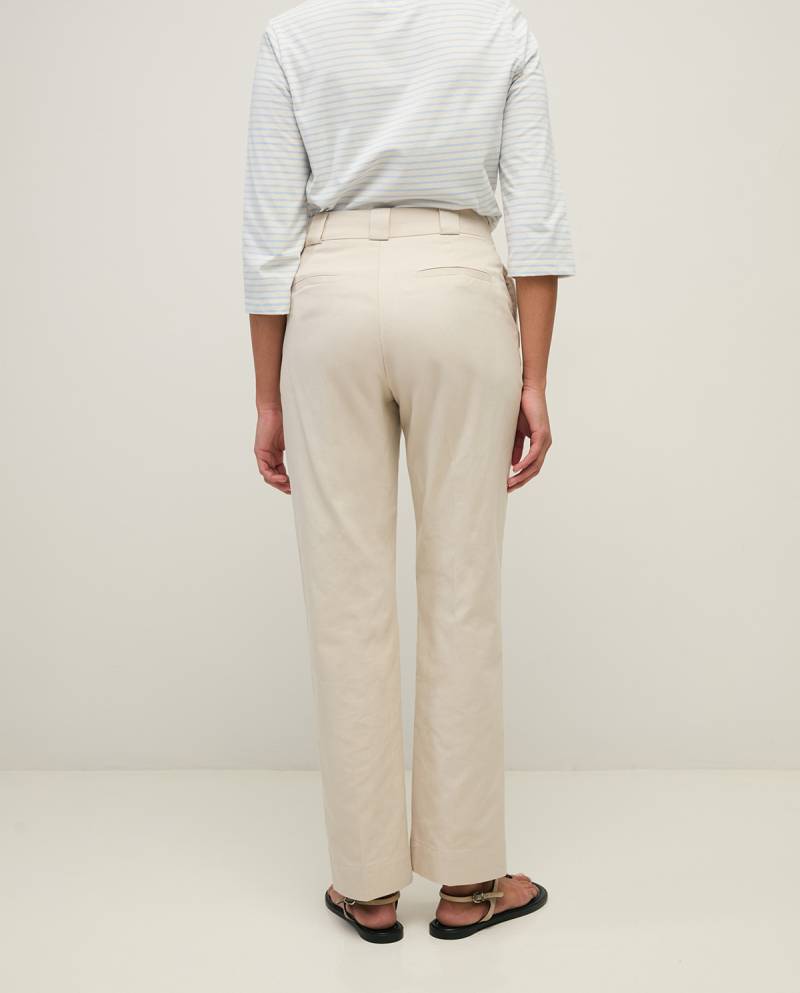 yerse pleated tailored trousers ecru sketchshop