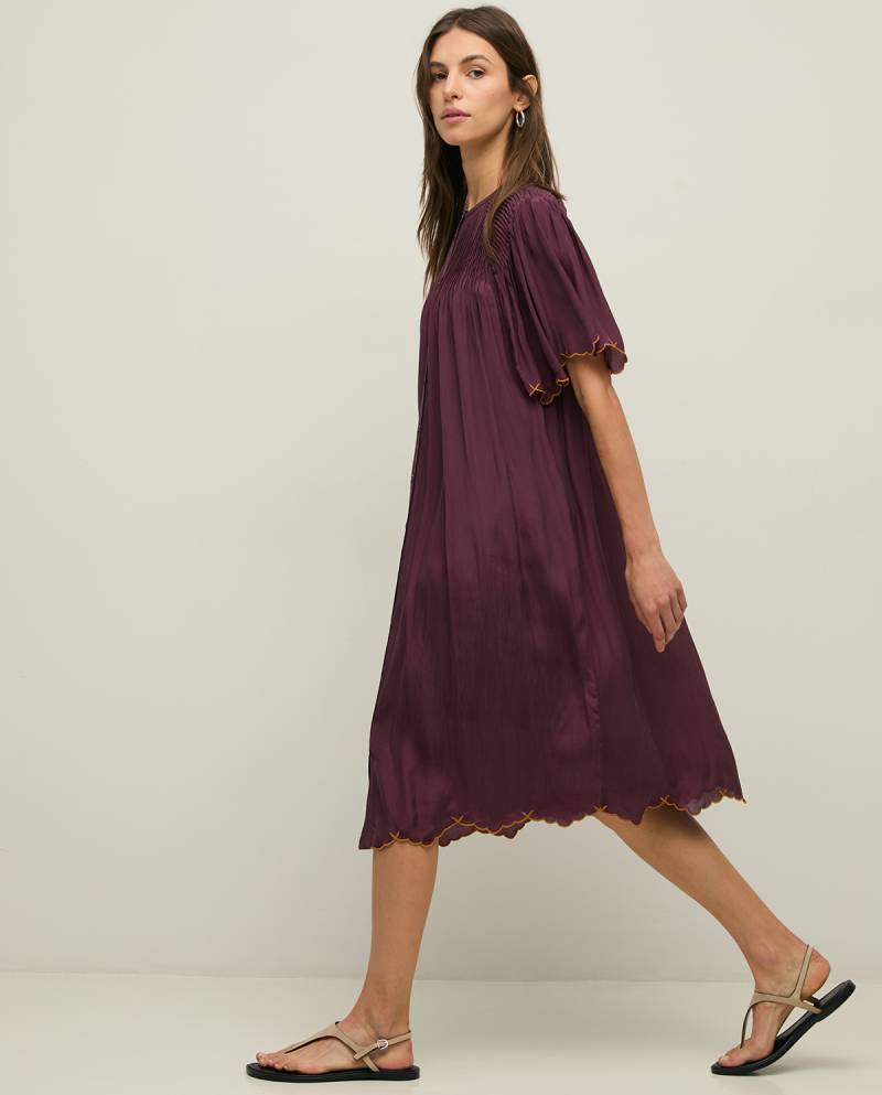 yerse romantic dress embroidery aubergine sketchshop