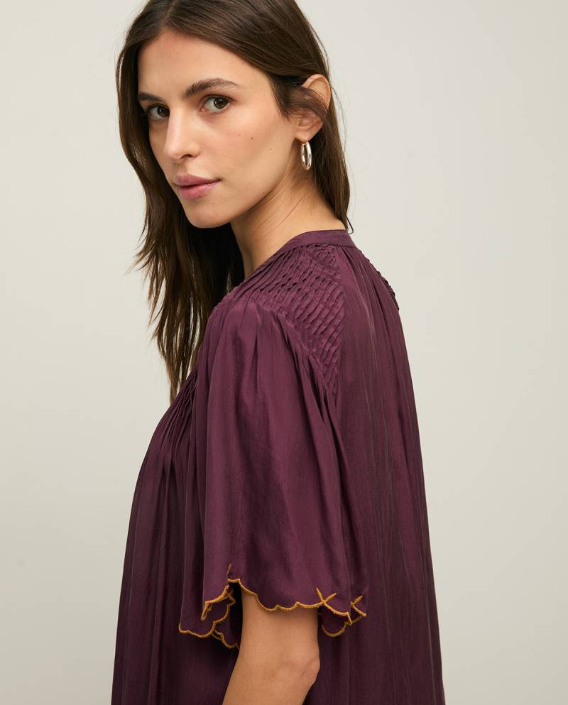 yerse romantic dress embroidery aubergine sketchshop