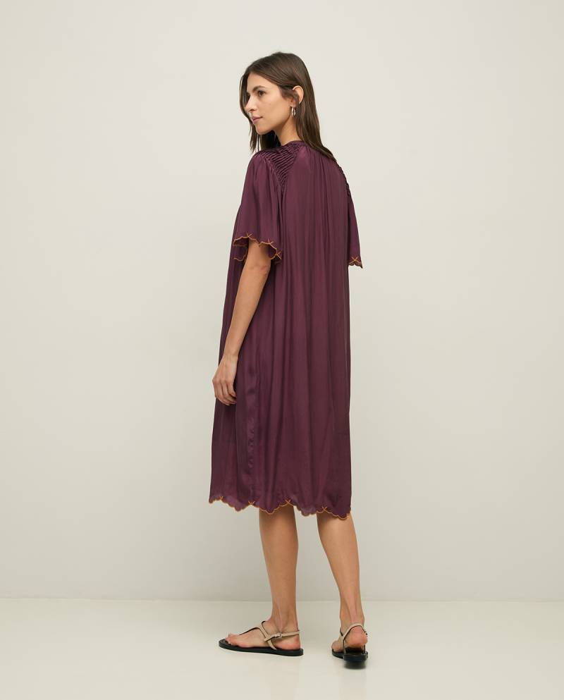 yerse romantic dress embroidery aubergine sketchshop