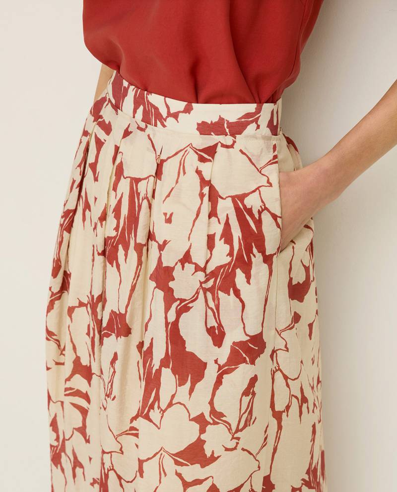 yerse flowy floral nidi skirt red sketchshop