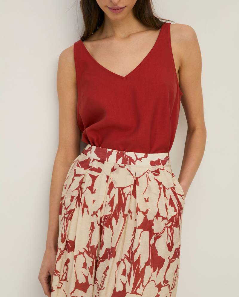 yerse flowy floral nidi skirt red sketchshop