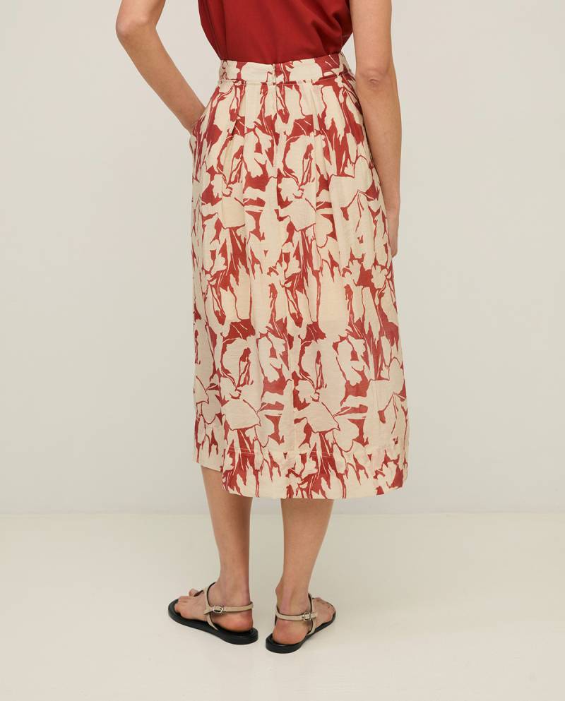 yerse flowy floral nidi skirt red sketchshop