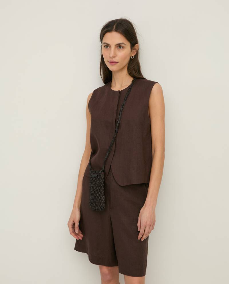 yerse linen bermuda shorts chocolate sketchshop