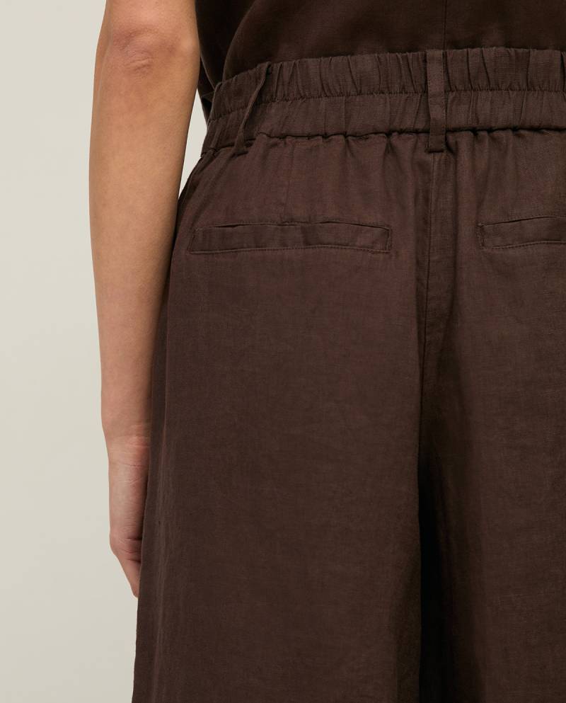 yerse linen bermuda shorts chocolate sketchshop