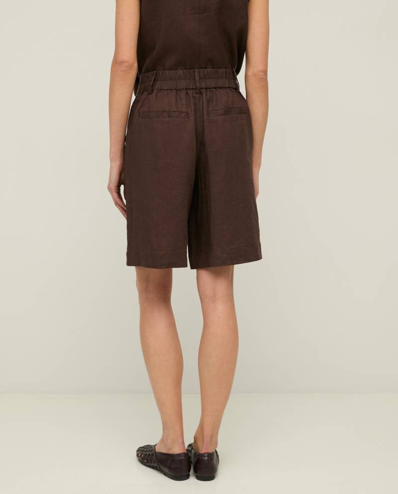 yerse linen bermuda shorts chocolate sketchshop