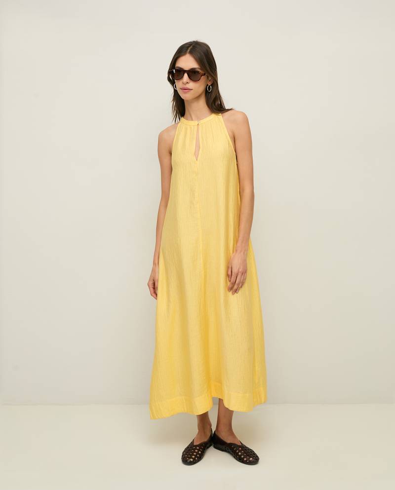 yerse long flowy dress yellow sketchshop