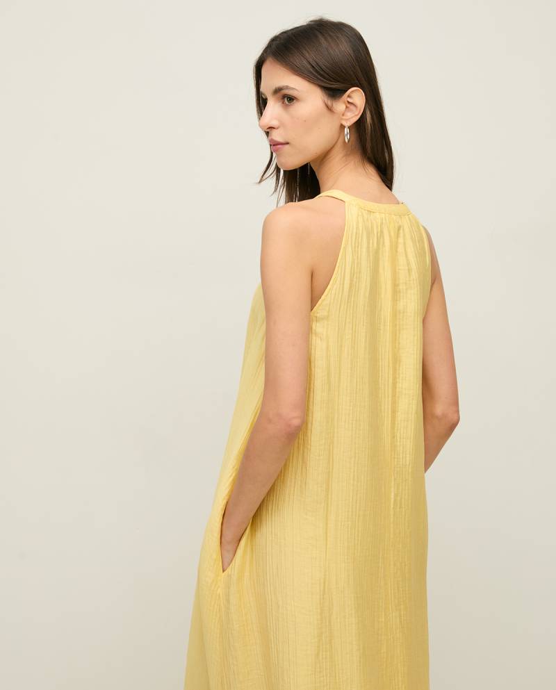 yerse long flowy dress yellow sketchshop