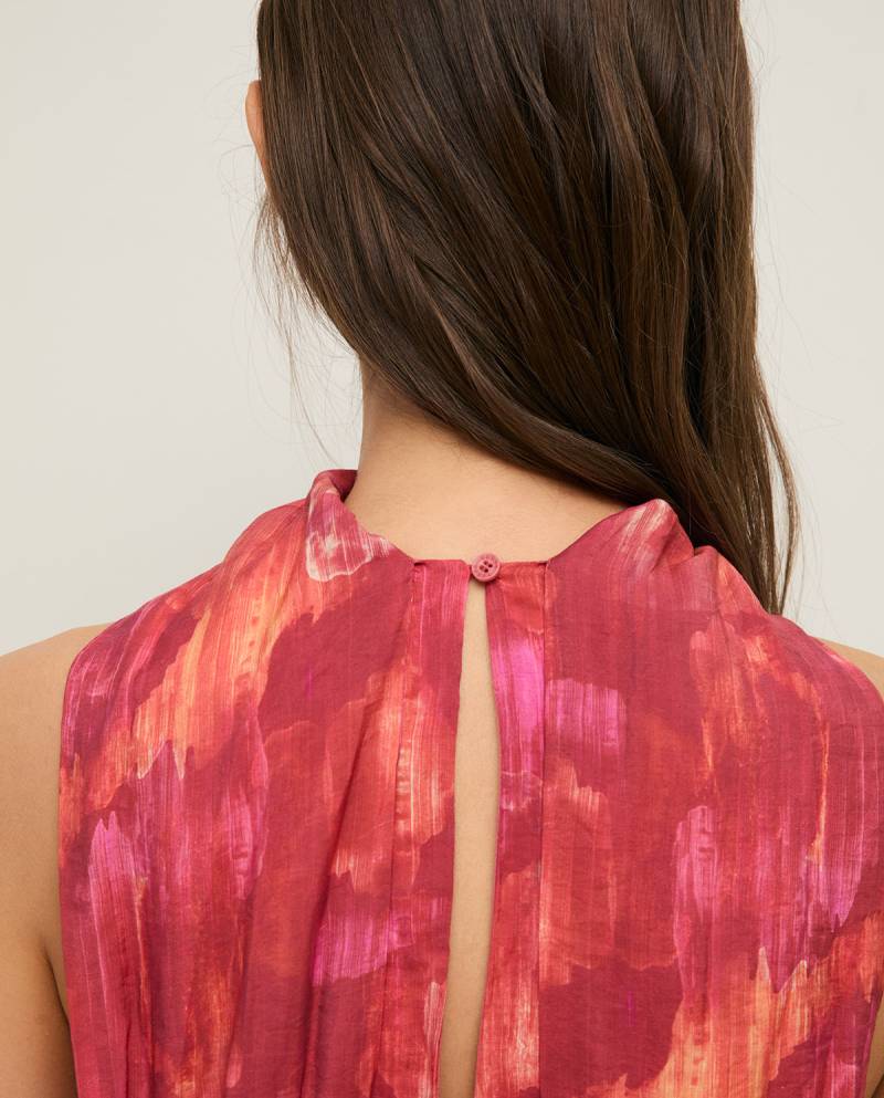 yerse long halter dress bow red sketchshop