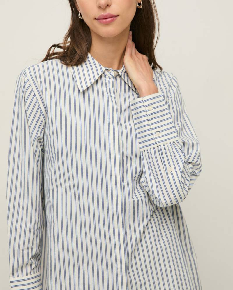 yerse oversize organic cotton shirt blue stripes sketchshop