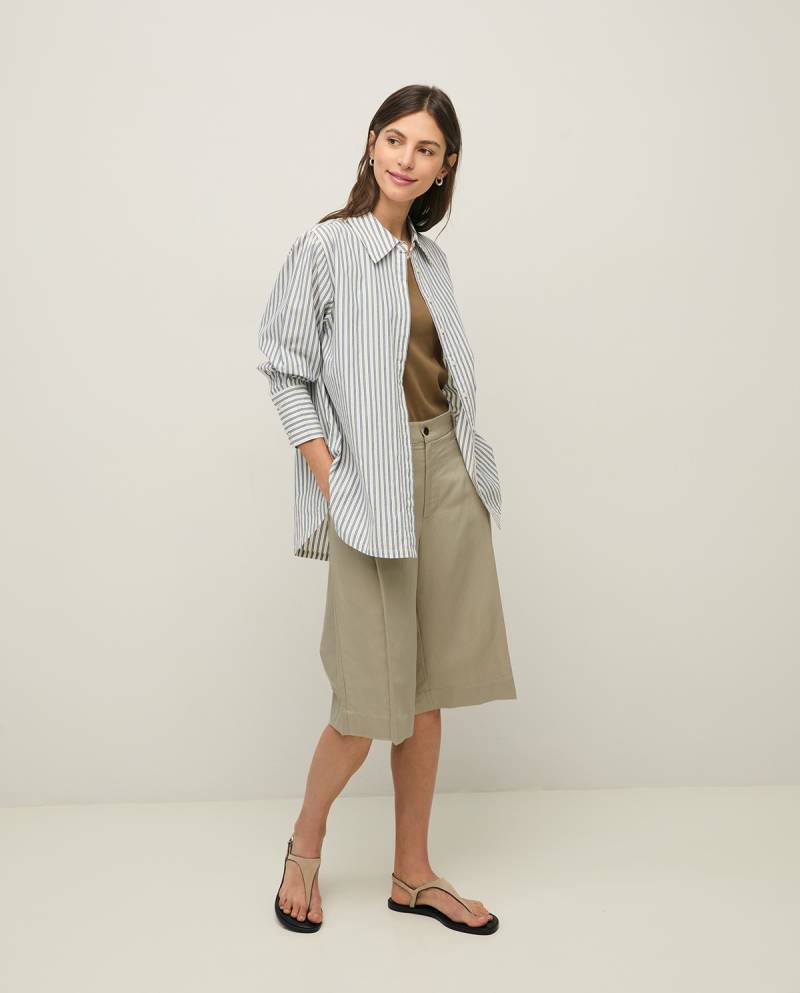 yerse oversize organic cotton shirt blue stripes sketchshop