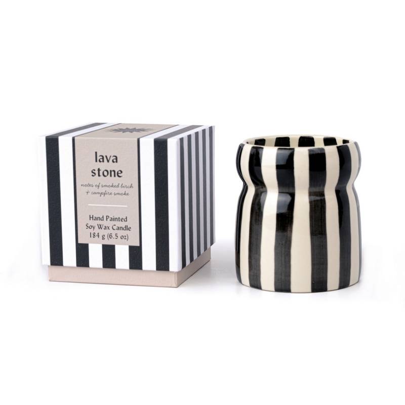 paddywax cabana black striped candle sketchshop