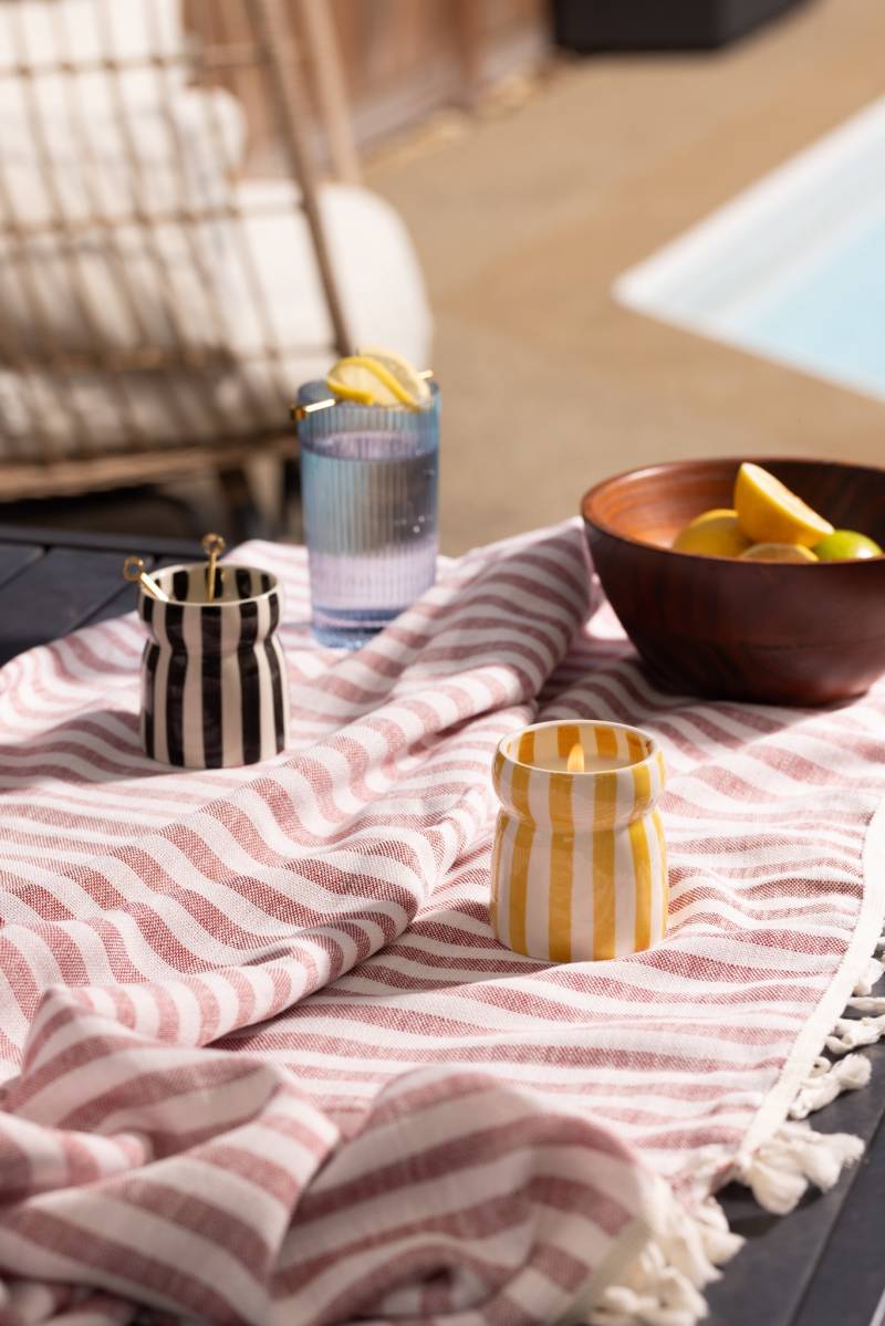 paddywax cabana black striped candle sketchshop