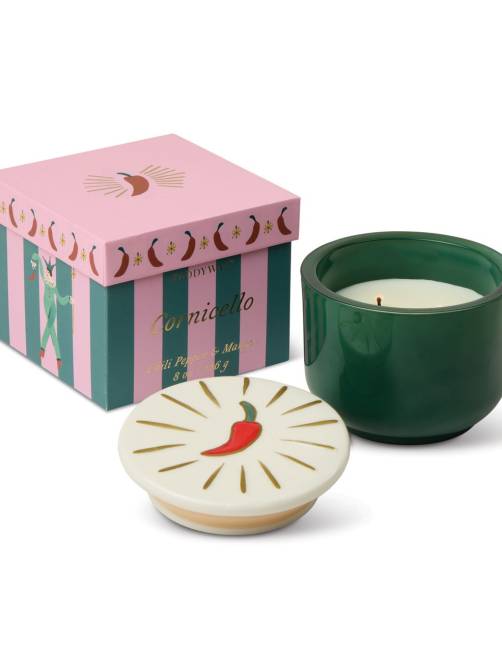 paddywax soy glass candle lid chili pepper mango sketchshop