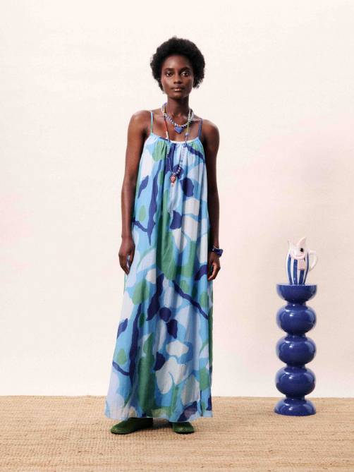 frnch andaman dress nenufar blue sketchshop