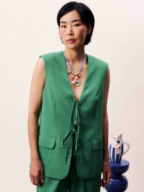 frnch atins blazer vert sketchshop