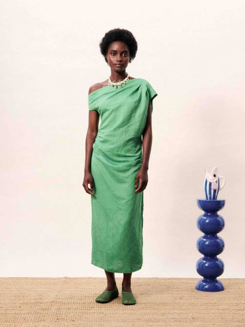 frnch morere dress vert sketchshop