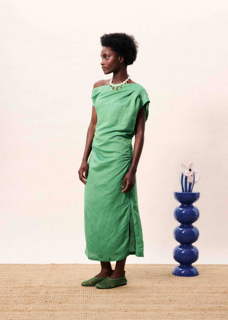 frnch morere dress vert sketchshop