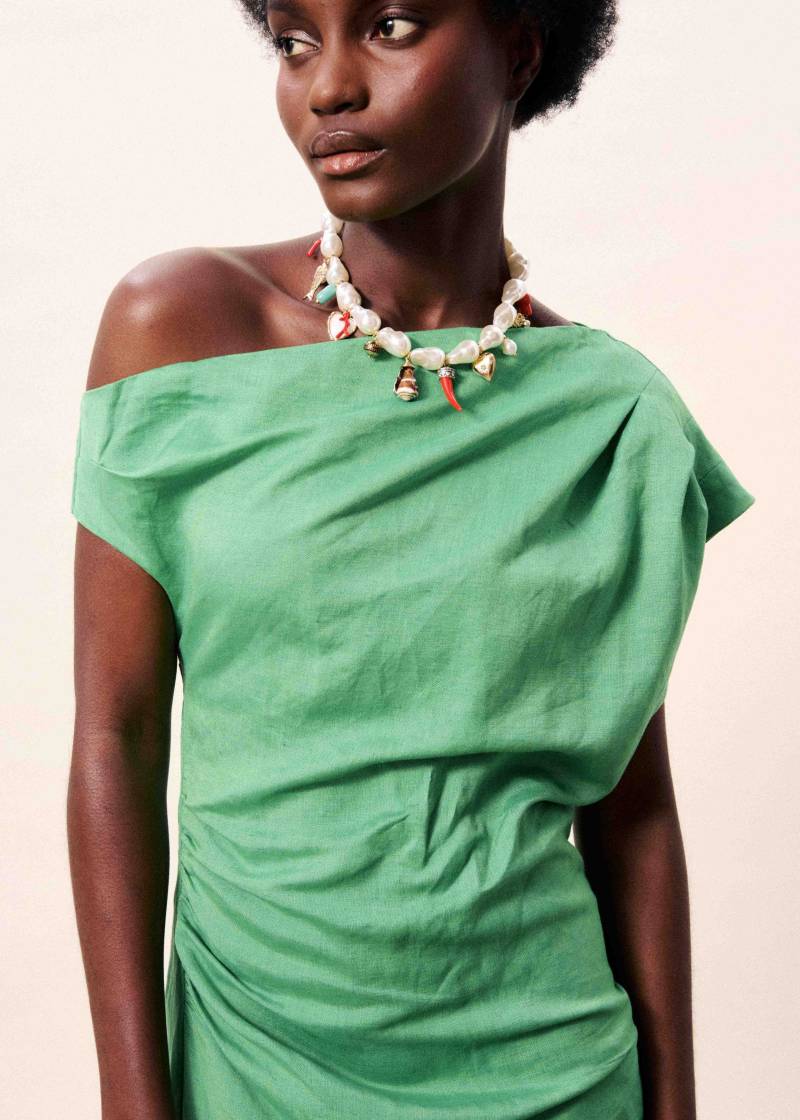 frnch morere dress vert sketchshop