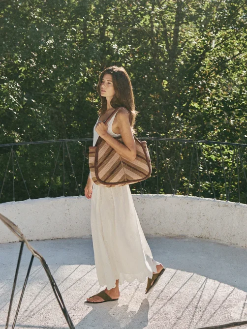 indi and cold embroidered midi skirt white sketchshop