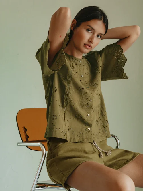 indi and cold boxy shirt schiffli embroidery sketchshop