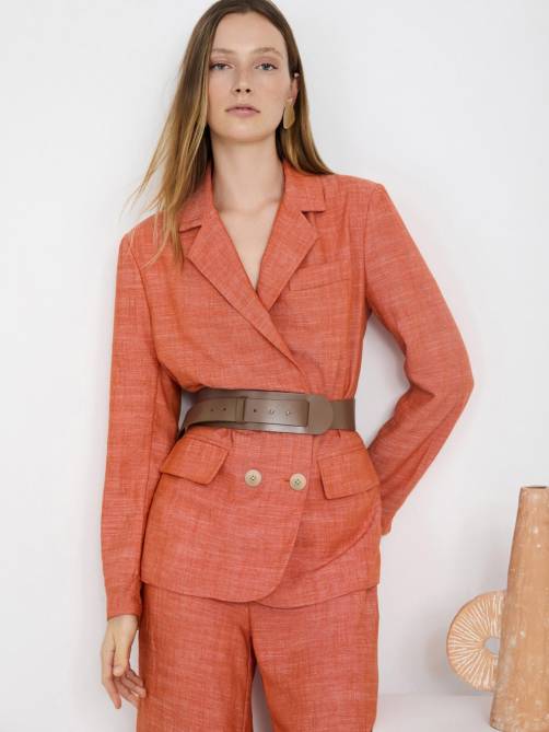 skatie marled linen blazer arabesque sketchshop