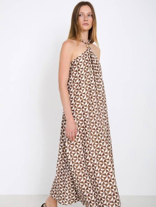 skatie printed halter dress sketchshop
