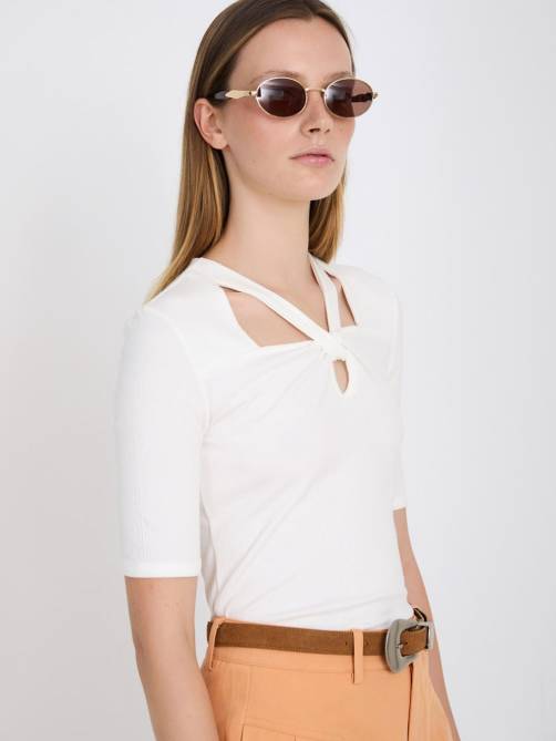 skatie ribbed neckline tshirt white sketchshop