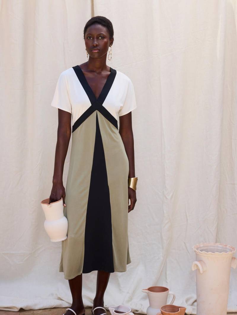 skatie tricolor modal dress sketchshop