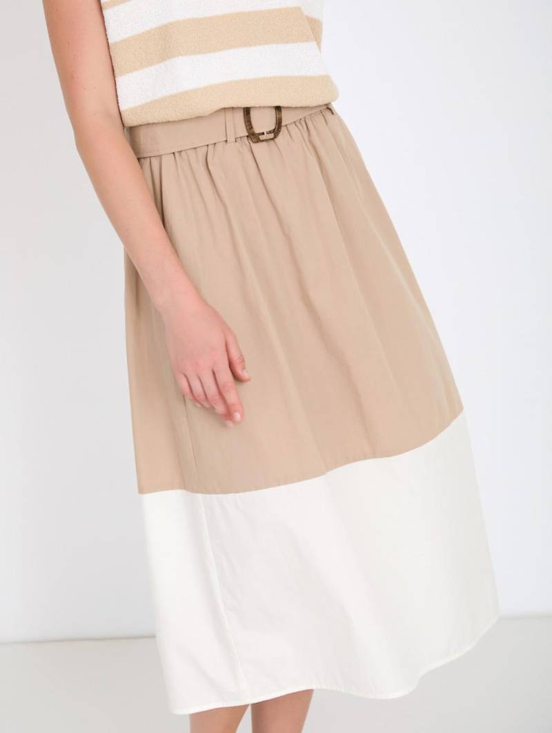 skatie bicolor skirt with belt sketchshop