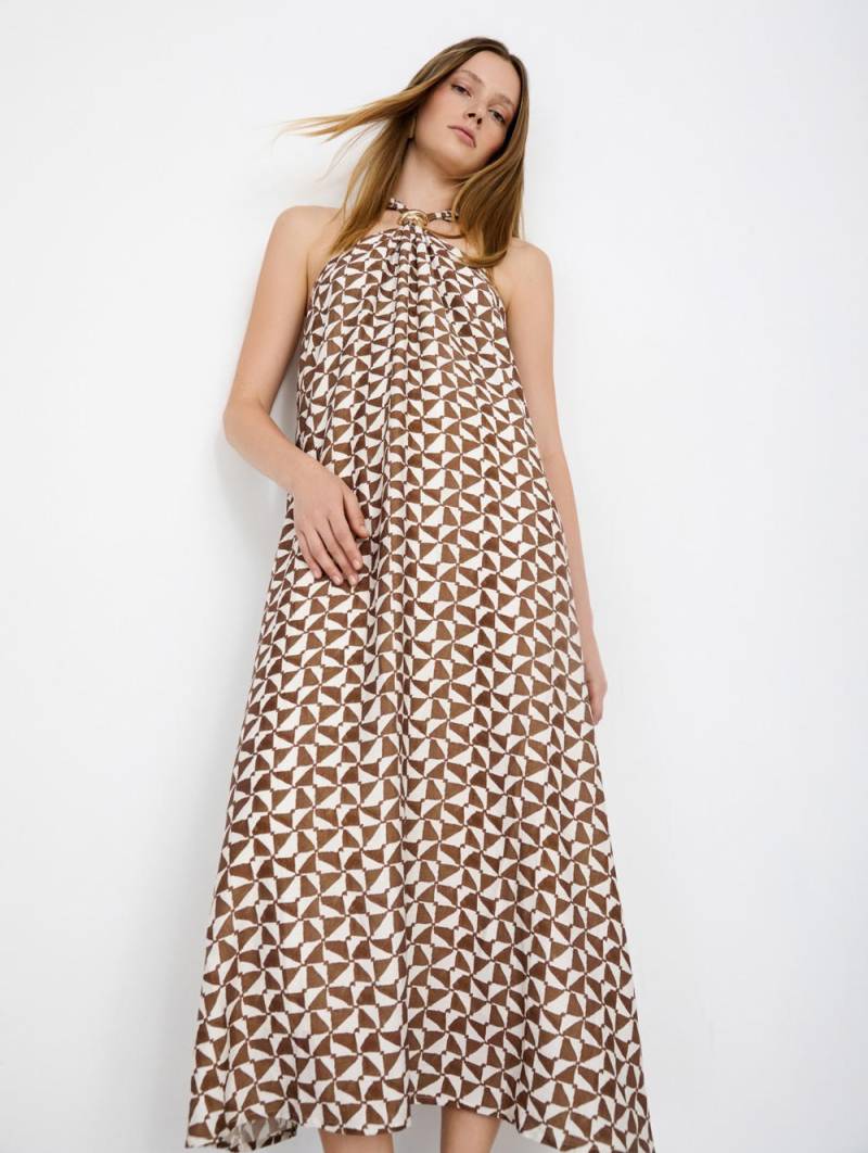 skatie printed halter dress sketchshop