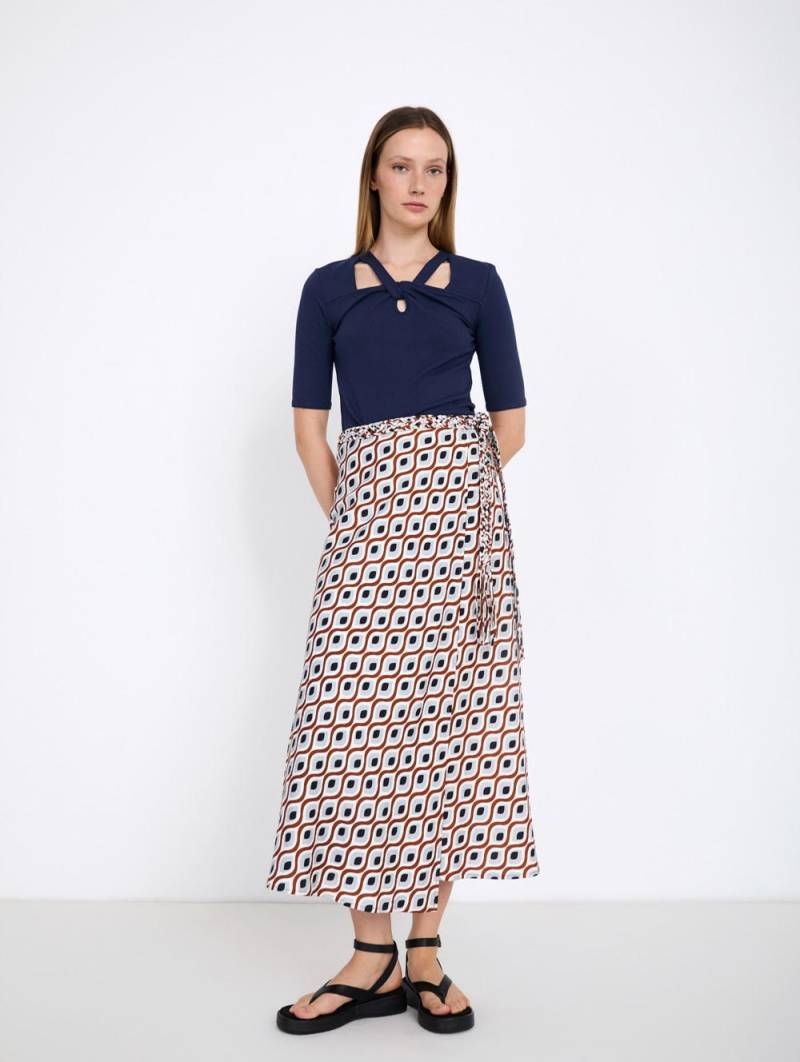 skatie ribbed neckline tshirt blue sketchshop