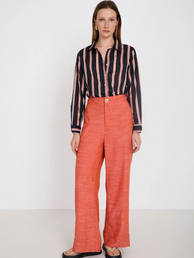 skatie marled straight leg trousers arabesque sketchshop