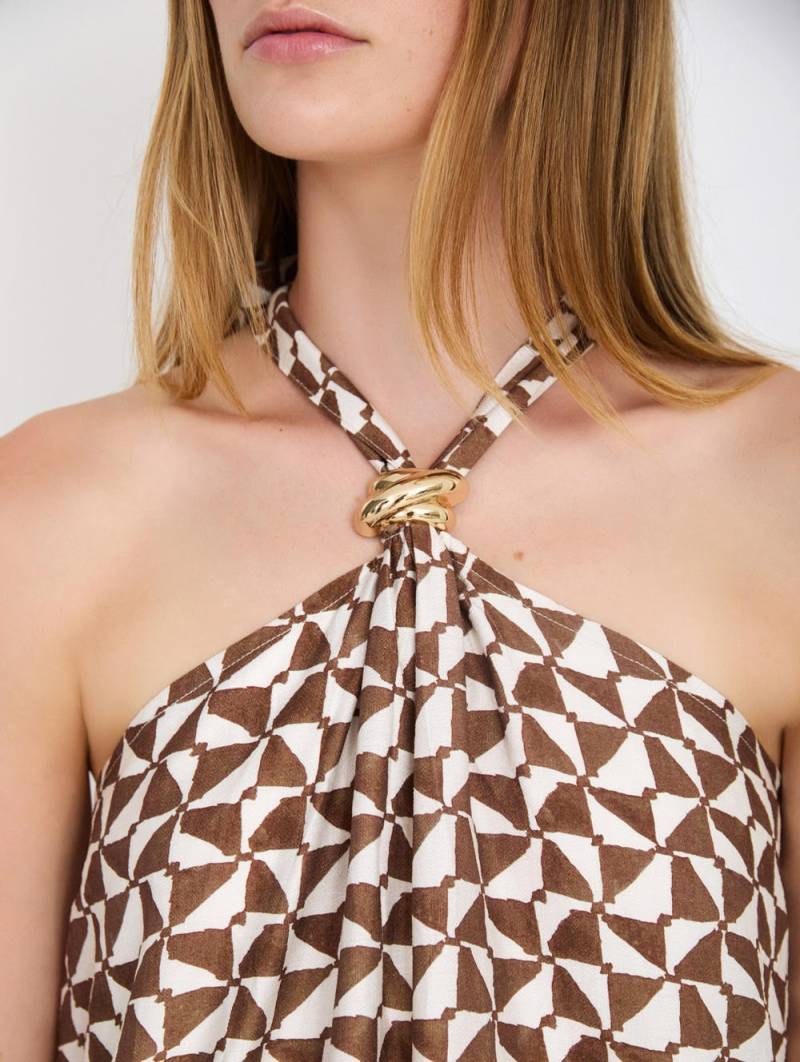 skatie printed halter dress sketchshop