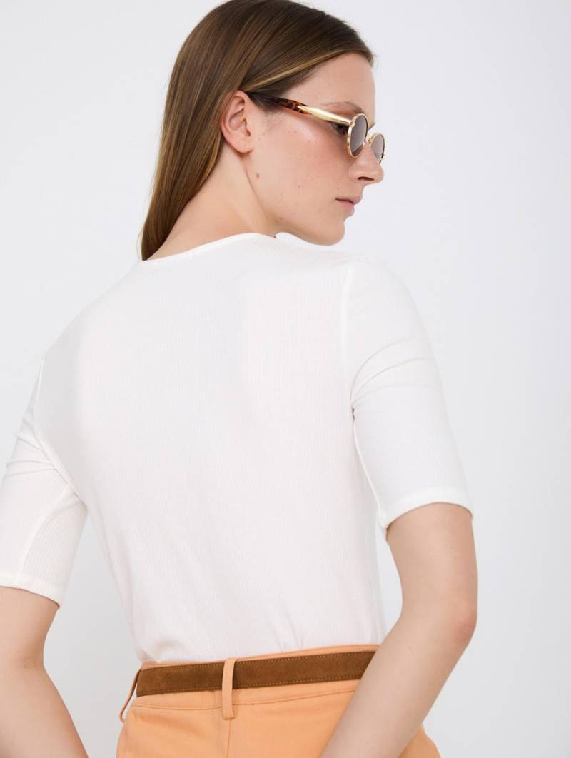 skatie ribbed neckline tshirt white sketchshop