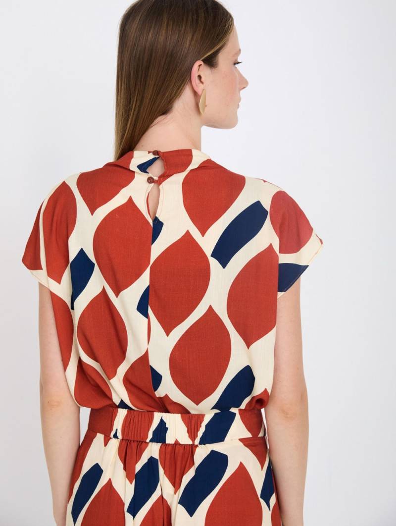 skatie graphic print blouse sketchshop