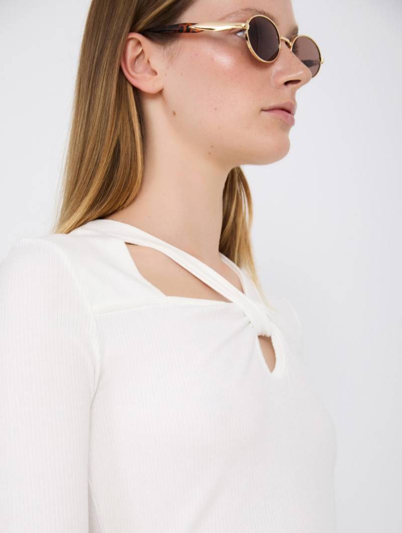 skatie ribbed neckline tshirt white sketchshop