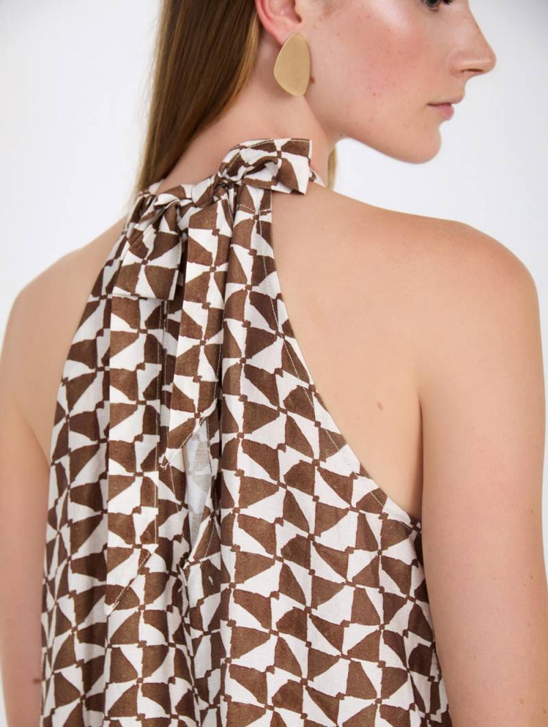 skatie printed halter dress sketchshop