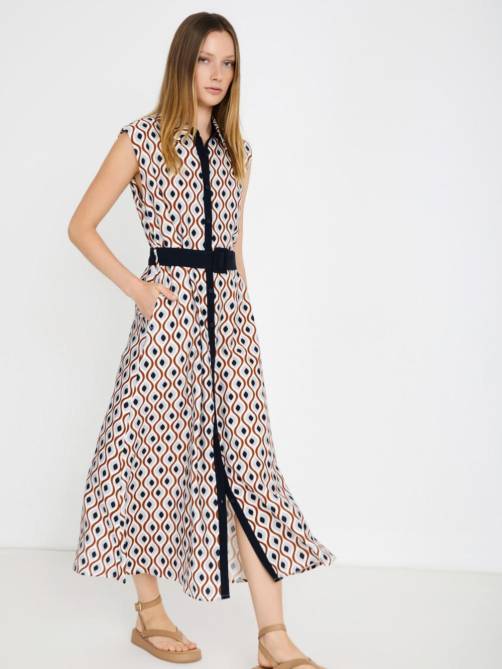 skatie retro print dress sketchshop