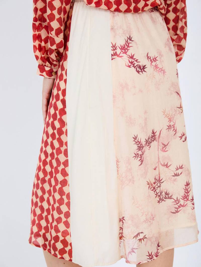 skatie flowing patchwork skirt grenadine sketchshop